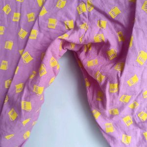 Comfortable Pink Printed Pajama Pants