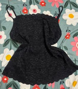 Y2K Black Lace Cami Top