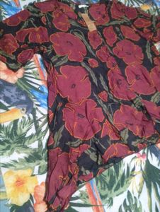 Floral Print Button-Down Top