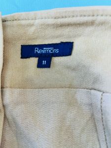 Tan Button-Accent A-Line Skort