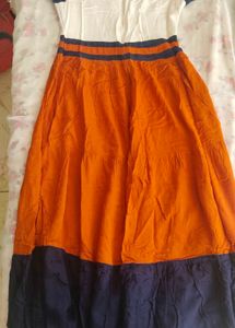 Color Block Tiered Maxi Dress