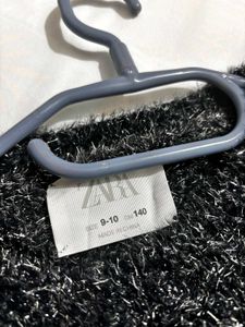 🎉Buy1 Get1 Free🎉Zara Sparkly Black Top N
