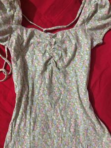 Floral Puff Sleeve Mini Dress