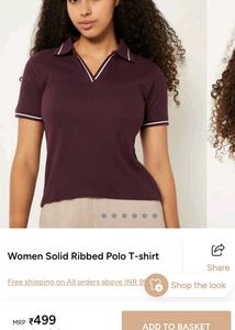 Max Maroon Polo T-Shirt with White Stripes