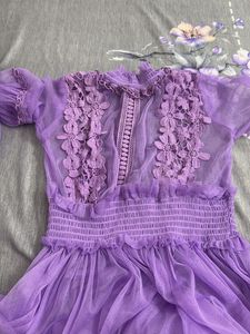 Beautiful Purple Lace Gown