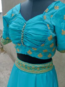 Stunning Teal Lehenga Choli Set