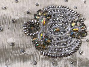 Embellished Cream Saree