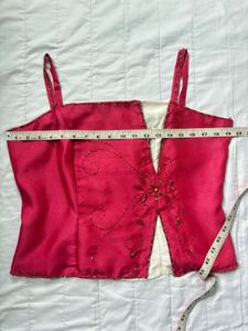 Designer Embellished Pink Blouse