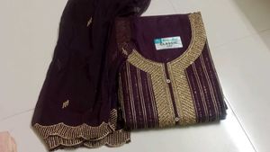 Elegant Maroon Kurta Set with Embellishments