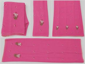 Stunning Rose Pink Embroidered Saree
