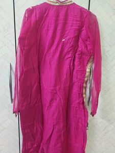 Beautiful Pink Kurta with Gold Embroidery