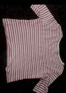 Y2k Striped Star Tee