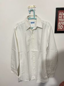 Luxury White Long-Sleeved Shirt