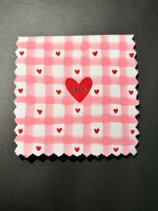 Pink Gingham Heart card