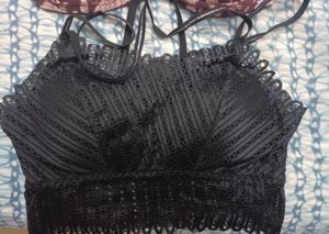 Black Netted Bralette (L)