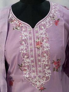 New Lavender shade Silk premium Suit set