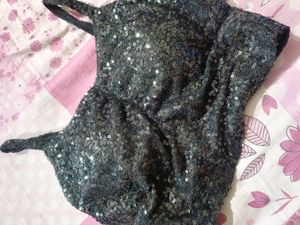 Sparkly Black Sequin Top