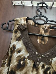 IMPORTED Stylish Leopard Print Sleeveless Top