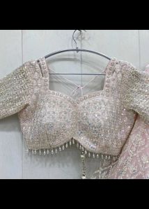 Stunning Pink Sequined Lehenga Choli Set