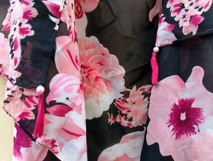 New Boho Beachy Shrug Cherry Blossoms