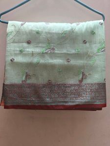 Elegant Embroidered Saree