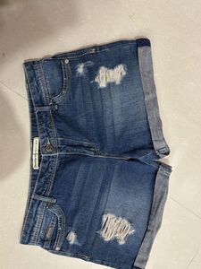 Distressed Denim Shorts