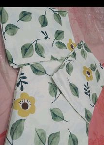 Flower Branded Double Bed Bedsheet Wth Two Pillows