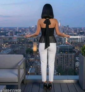 Black Chic Peplum Top