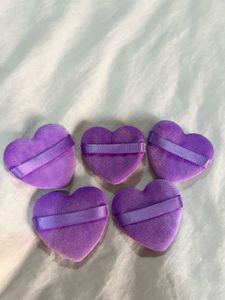 💜Set of 5 Heart Shaped Makeup Puffs