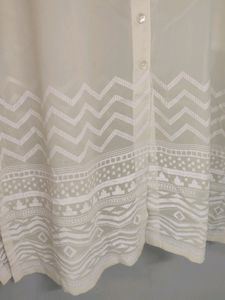 White Cream Transparent Kurta Branded Large Size