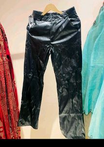 Black Faux Leather Pants