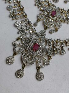 1Gm Gold Exquisite Layered Necklace with 2 jhumk