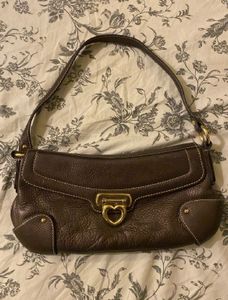 Lovecat Paris Vintage Brown Leather Shoulder Bag