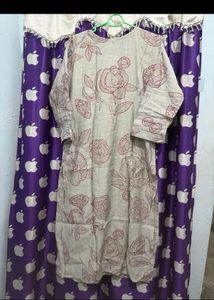red Elegant Embroidered Kurta with Dupatta