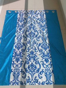 Blue & White Damask Curtain - 5 pieces