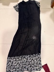Elegant Black Floral Gown
