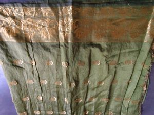 Beautiful Green Saree with Gold Motifs