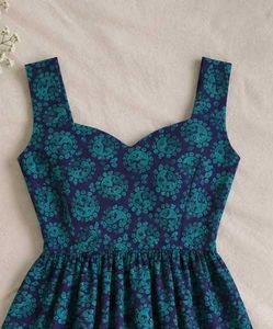 Blue Floral Print Dress