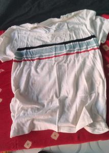 Men's Striped Lace-Up T-Shirt