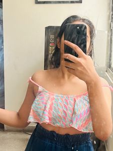 Padded Crochet Pattern  Boho Frilled  Crop Top Bus