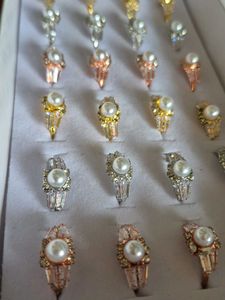 Rose Gold Plated Pearl Finger Rings