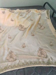 party wear saree with blouse