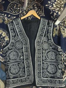 Embellished Black Ethnic Vest