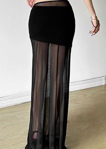 Mesh Pencil Skirt