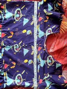 Whimsical Blue Print Midi Dress