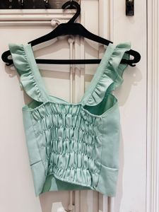 Chic Ruffle Strap Crop Top