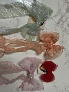 Sparkly Bow Hair Clips Set