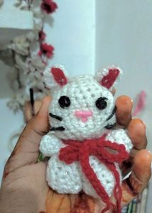 Handmade Crochet Bunny Keychain