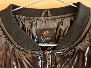 New♥️ Zink London Black Puffer Bomber Jacket