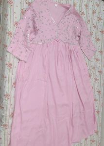Elegant Pink Sequined Kurta